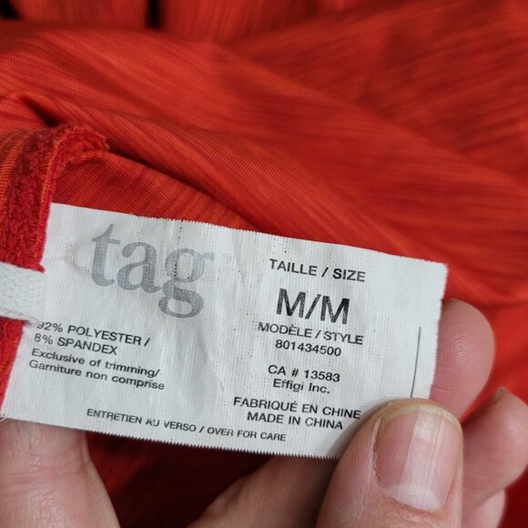 Women's Orange Space Dye Ruched Side Athletic Skirt Size M - Picture 2 of 9